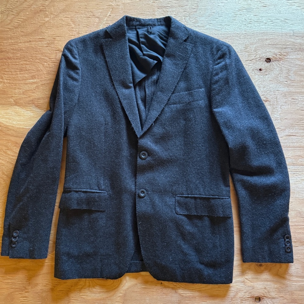 Half Lined Charcoal Cashmere Men’s Blazer